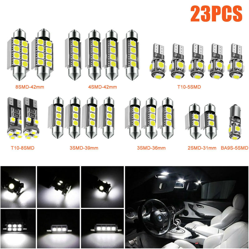 Kit de lâmpadas led automotivo com 23 peças
